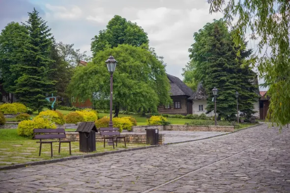 Lanckorona - wiosenny widok na miasto