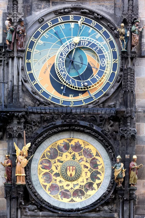 Zegar zodiakalny Orloj. Praga, Czechy