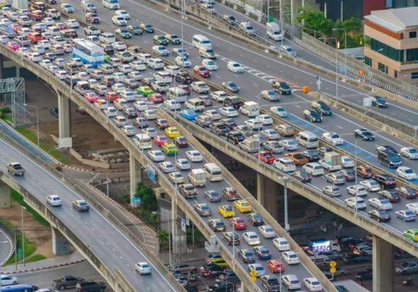 Ruch uliczny na autostradzie