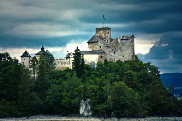The beautiful Niedzica Castle located on Lake Czorsztyn