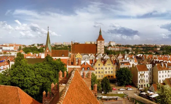 Panorama of the city of Olsztyn