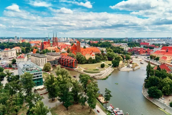 Wrocław z lotu ptaka