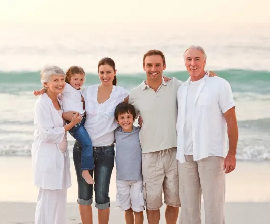 Family on a holiday trip to Croatia