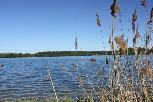 View of the beautiful Masurian Lake Ukiel