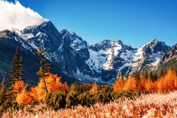 autumn view of the high tarns in Poland