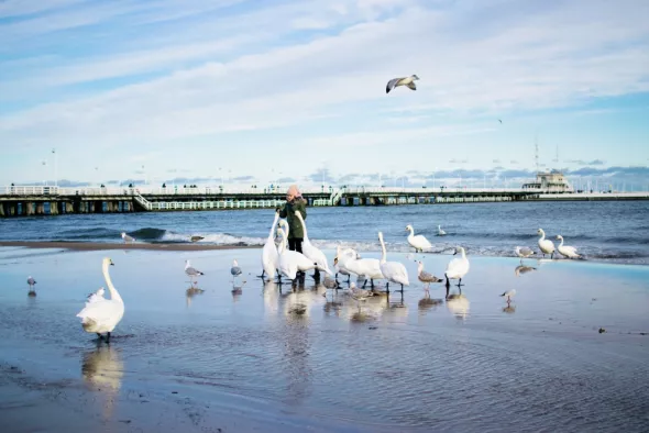 Sopot, beautiful town in winter
