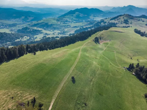 Pieniny Mountains from a bird's eye view