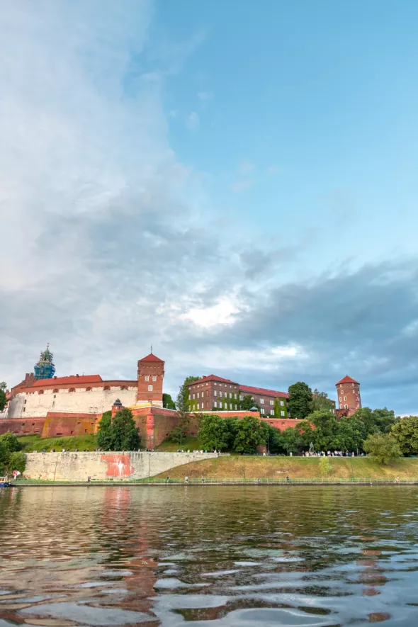Wawel Royal Castle in Krakow on a sunny summer day