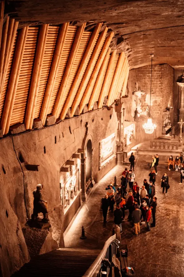 St. Kinga's Chapel in the Wieliczka Salt Mine, one of the best day trips from Kraków by car