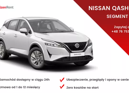 Nissan Qashqai w wynajmie na miesiące