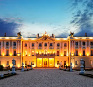 Branicki Palace at night