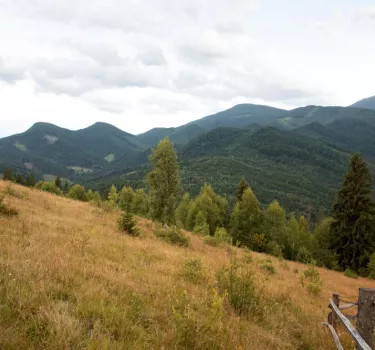 view of the Bieszczady Mountains in autumn