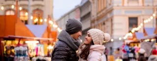 A charming couple at the Christmas Market in Wrocław