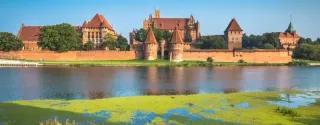 Malbork Castle in Poland, the medieval fortress built by the Teutonic Knights