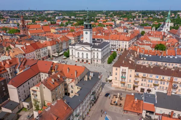 Panorama miasta  - Kalisz z lotu ptaka