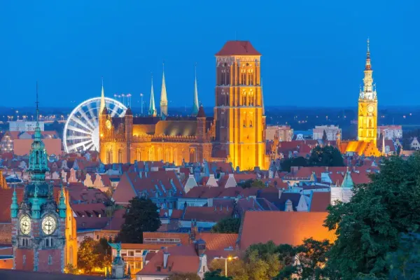 Gdansk = view of St. Mary's Church