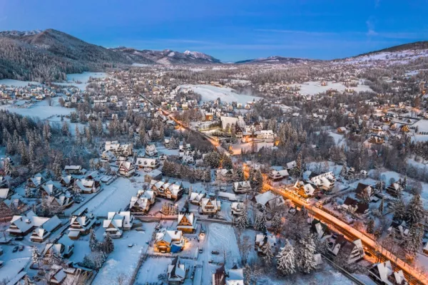 Wieczorna panorama Zakopanego