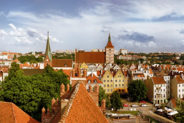 Olsztyn. The panorama of the city is breathtaking for tourists