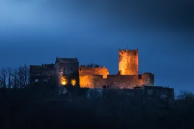 Zamek Bolków, Dolny Śląsk - nocna panorama
