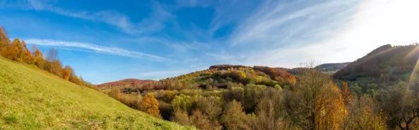 panorama of the beautiful Bieszczady Mountains