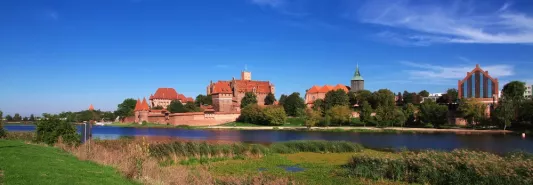 panorama of the beautiful Malbork Castle