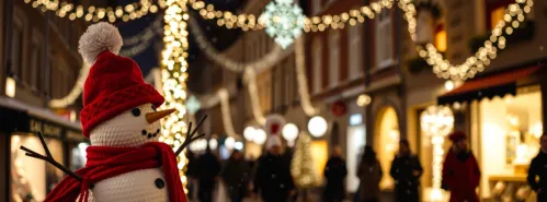Christmas snowman at the Christmas Market in Gdańsk 