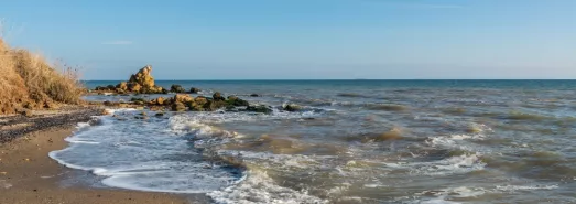 The Polish sea in summer in Gdynia