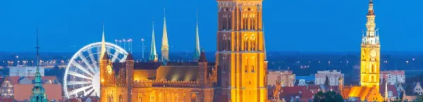 נוף של גדנסק של כנסיית סנט מרי