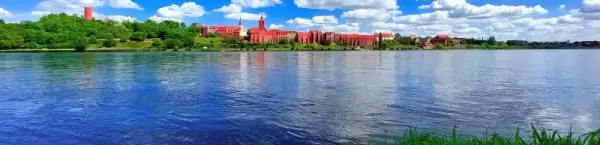 Wypożyczalnia samochodów Grudziądz, panorama na miasto od strony Wisły