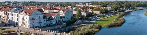 Konin - panorama miasta uchwycona z lotu ptaka