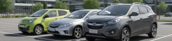 Pruszcz Gdański - parking z samochodami