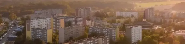 Widok na miasto Pruszków z lotu ptaka