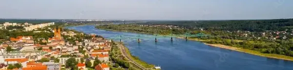 Panorama Włocławka z widoku ptaka