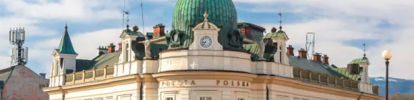 Historyczny budynek poczty w Bielsko-Białej 