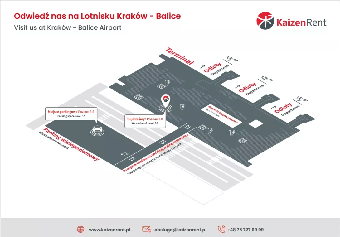 Gdzie jesteśmy na lotnisku Kraków-Balice?